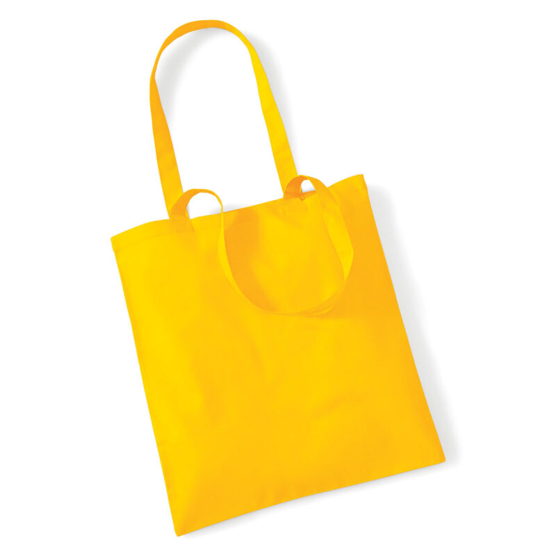 Shopper in cotone Manici Lunghi W101 giallo girasole