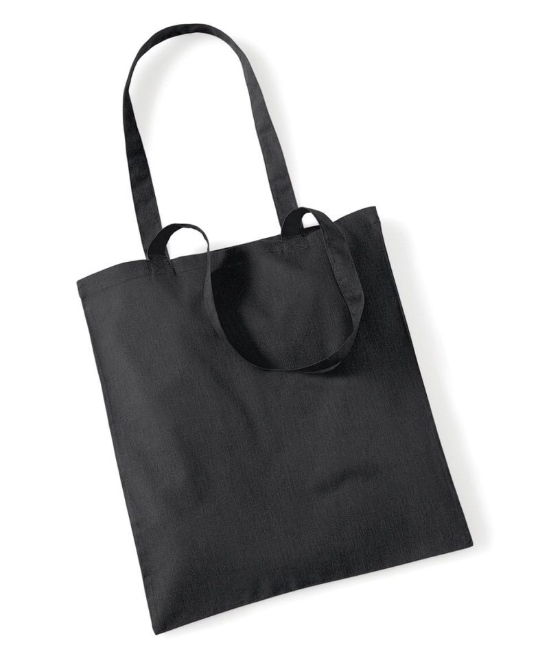 Shopper in cotone Manici Lunghi W101 nero