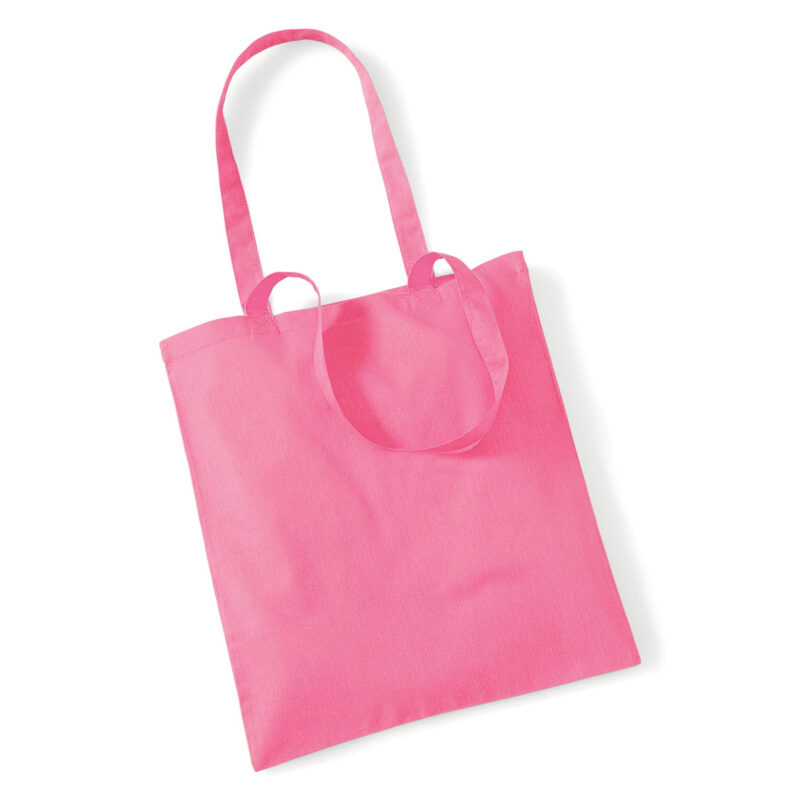Shopper in cotone Manici Lunghi W101 rosa intenso