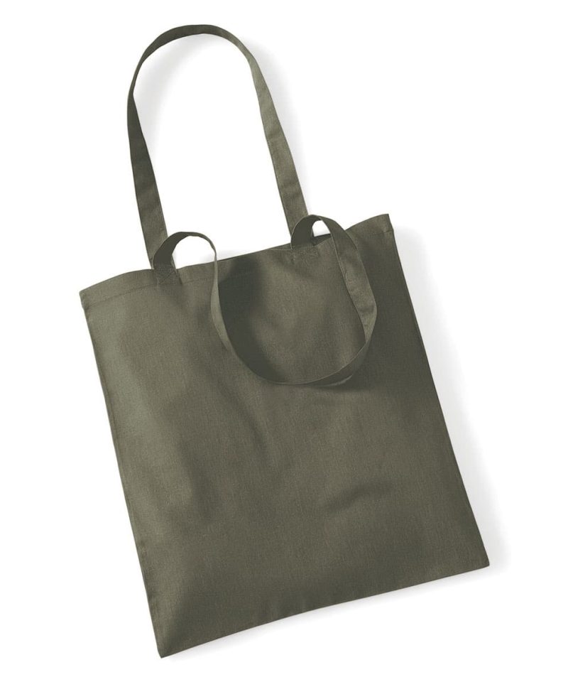 Shopper in cotone Manici Lunghi Westford Mill W101 65 Shopper in cotone Manici Lunghi W101 verde oliva