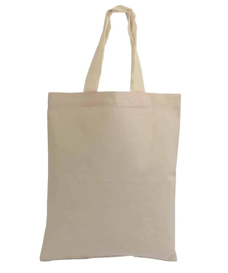 Shopper in cotone Naturale Piccola con manici corti colorati 16123 naturale
