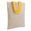 Shopper cotone naturale Piccola con manici colorati 16123 2 Shopper in cotone Naturale Piccola con manici corti colorati 16123 naturale:giallo