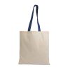 Shopper in cotone Naturale manici Lunghi colorati 16122 2 Shopper in cotone Naturale con manici colorati 16122 naturale:blu