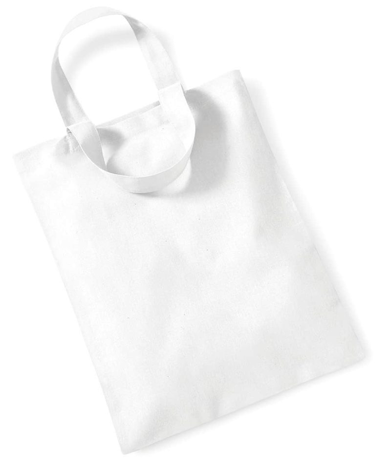 Mini Shopper in cotone Westford Mill W104 12 Shopper in cotone Piccola 26x32,5cm Bianco