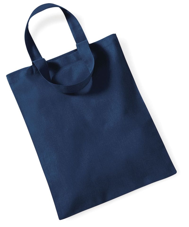 Mini Shopper in cotone Westford Mill W104 15 Shopper in cotone Piccola 26x32,5cm Blu Navy