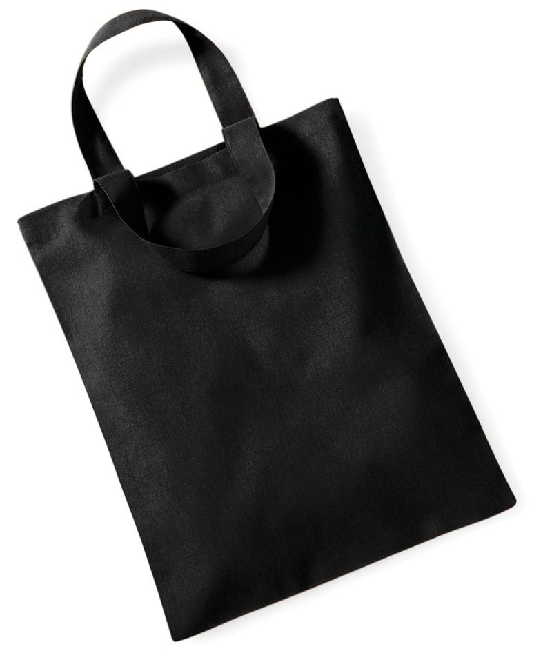 Mini Shopper in cotone Westford Mill W104 16 Shopper in cotone Piccola 26x32,5cm Nero