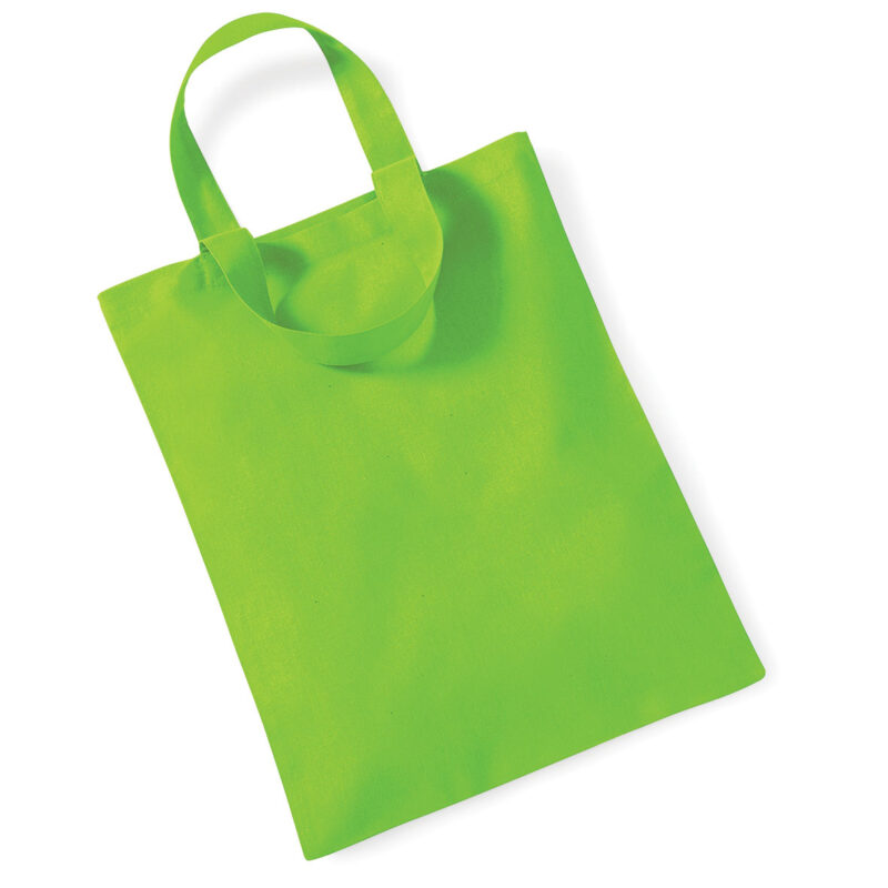 Shopper in cotone Piccola 26x32,5cm Verde Lime