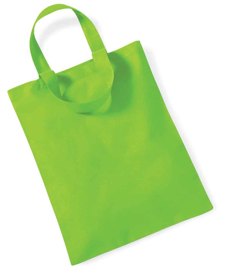 Mini Shopper in cotone Westford Mill W104 13 Shopper in cotone Piccola 26x32,5cm Verde Lime