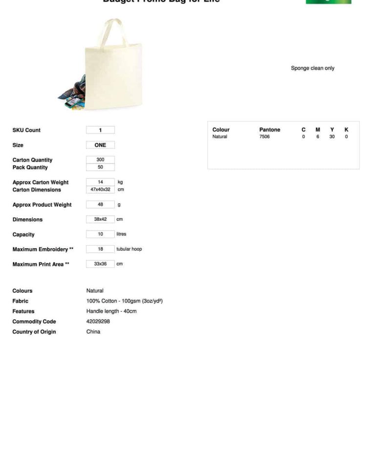 Shopper Naturale Cotone Manici Corti Westford Mill W100 7 Shopper Cotone Manici Corti Westford Mill W100 Scheda-Tecnica
