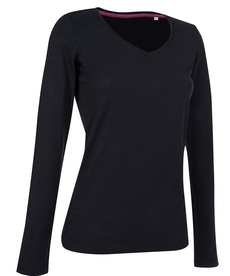T-shirt Donna Manica Lunga Elasticizzata Collo V Stedman ST9720 11 T-shirt Donna Manica Lunga Elasticizzata Collo V Stedman ST9720 nero b