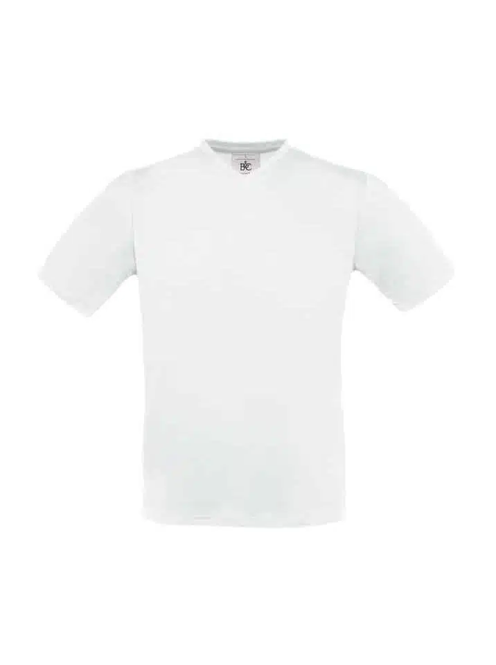 T-shirt Uomo Collo V B&C Collection BCTU006 Bianco