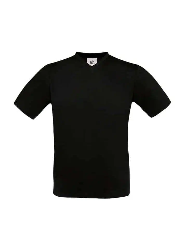 T-shirt Uomo Collo V B&C Collection BCTU006 Nero