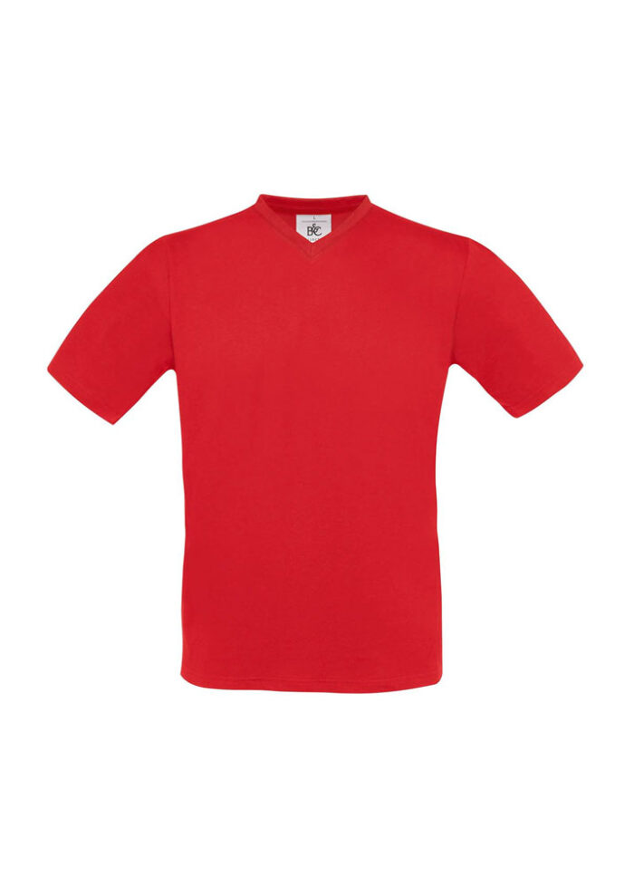 T-shirt Uomo Collo V B&C Collection BCTU006 Rosso