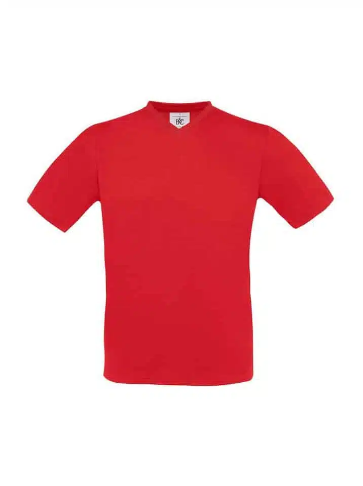 T-shirt Uomo Collo V B&C Collection BCTU006 Rosso