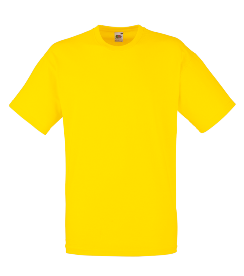T-shirt uomo manica corta Valueweight Fruit of the Loom FR610360, t-shirt personalizzate per eventi giallo