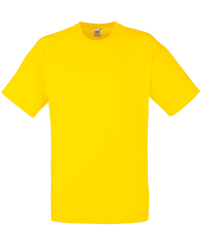 T-shirt uomo manica corta Valueweight Fruit of the Loom FR610360, t-shirt personalizzate per eventi giallo