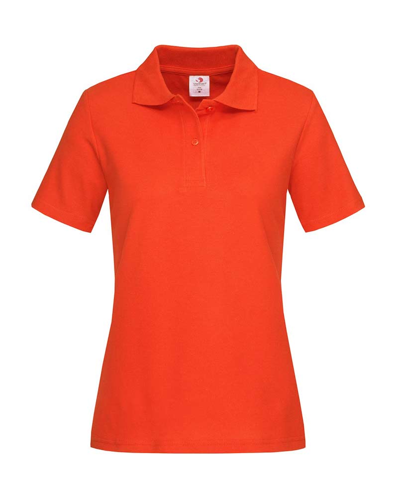 Polo Donna Manica Corta 100% cotone Stedman ST3100 17 polo-Donna-manica-corta-Stedman-ST3100-arancio-brilante