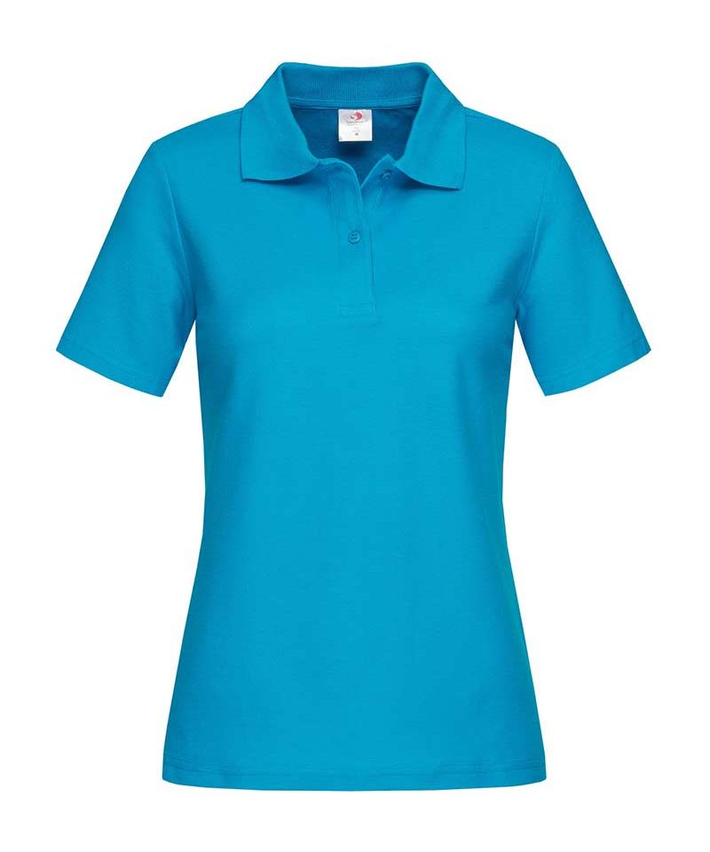 Polo Donna Manica Corta 100% cotone Stedman ST3100 28 polo-Donna-manica-corta-Stedman-ST3100-blu-oceano
