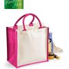 Shopper Bicolore in Juta 30x30x19cm Westford Mill W421 1 Shopper Bicolore in Juta 30x30x19cm Westford Mill W421 fucsia