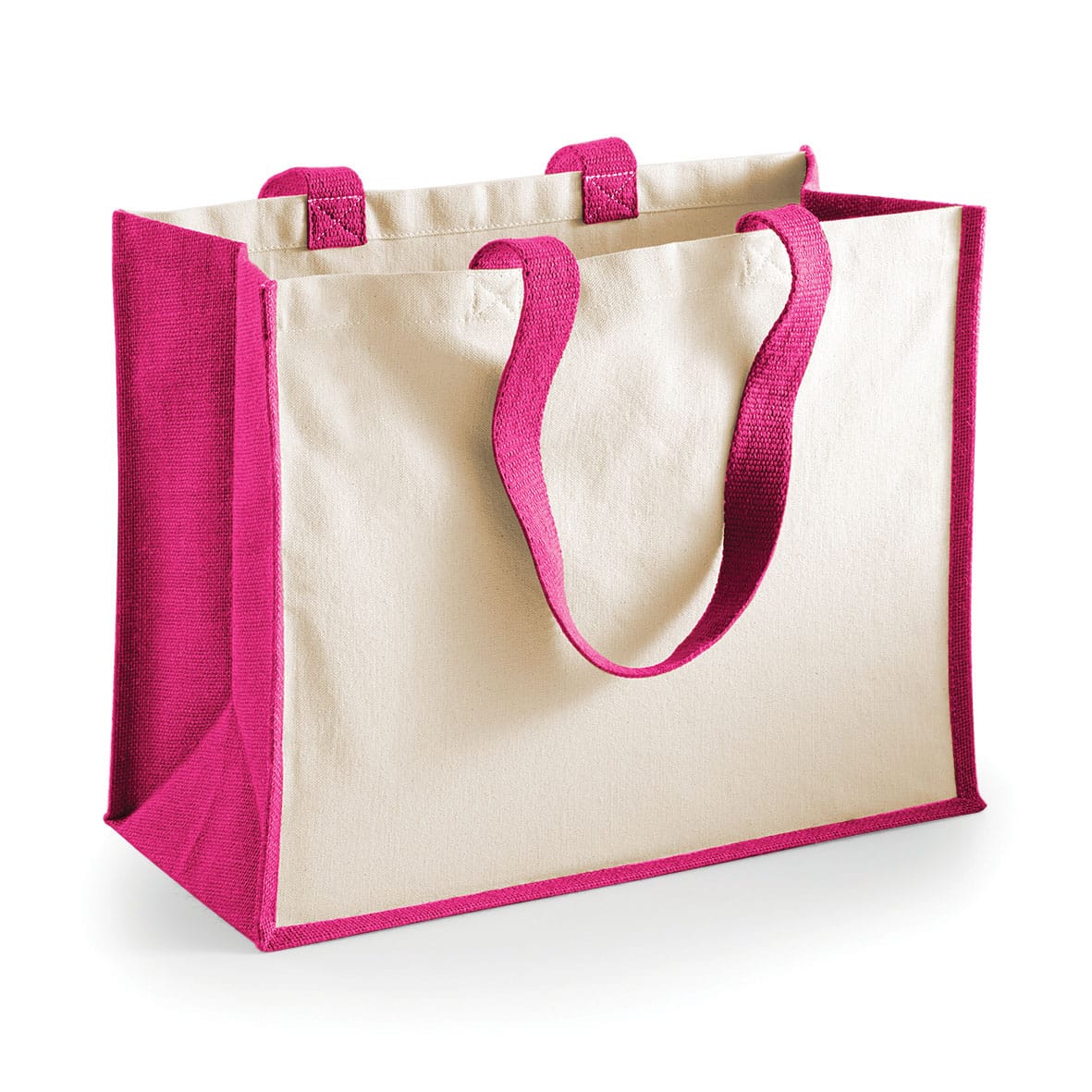 Shopper Bicolore in Juta 42x33x19cm W422 fucsia