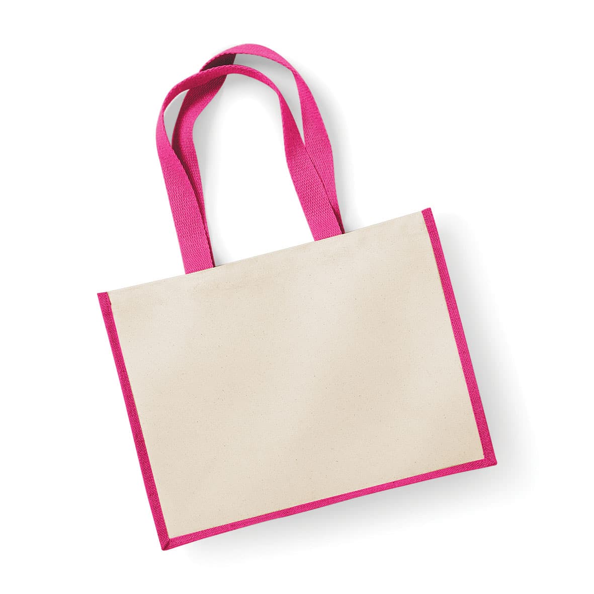 Shopper Bicolore in Juta 42x33x19cm W422 fucsia fronte