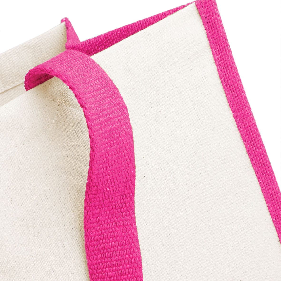 Shopper Bicolore in Juta 42x33x19cm W422 fucsia manici