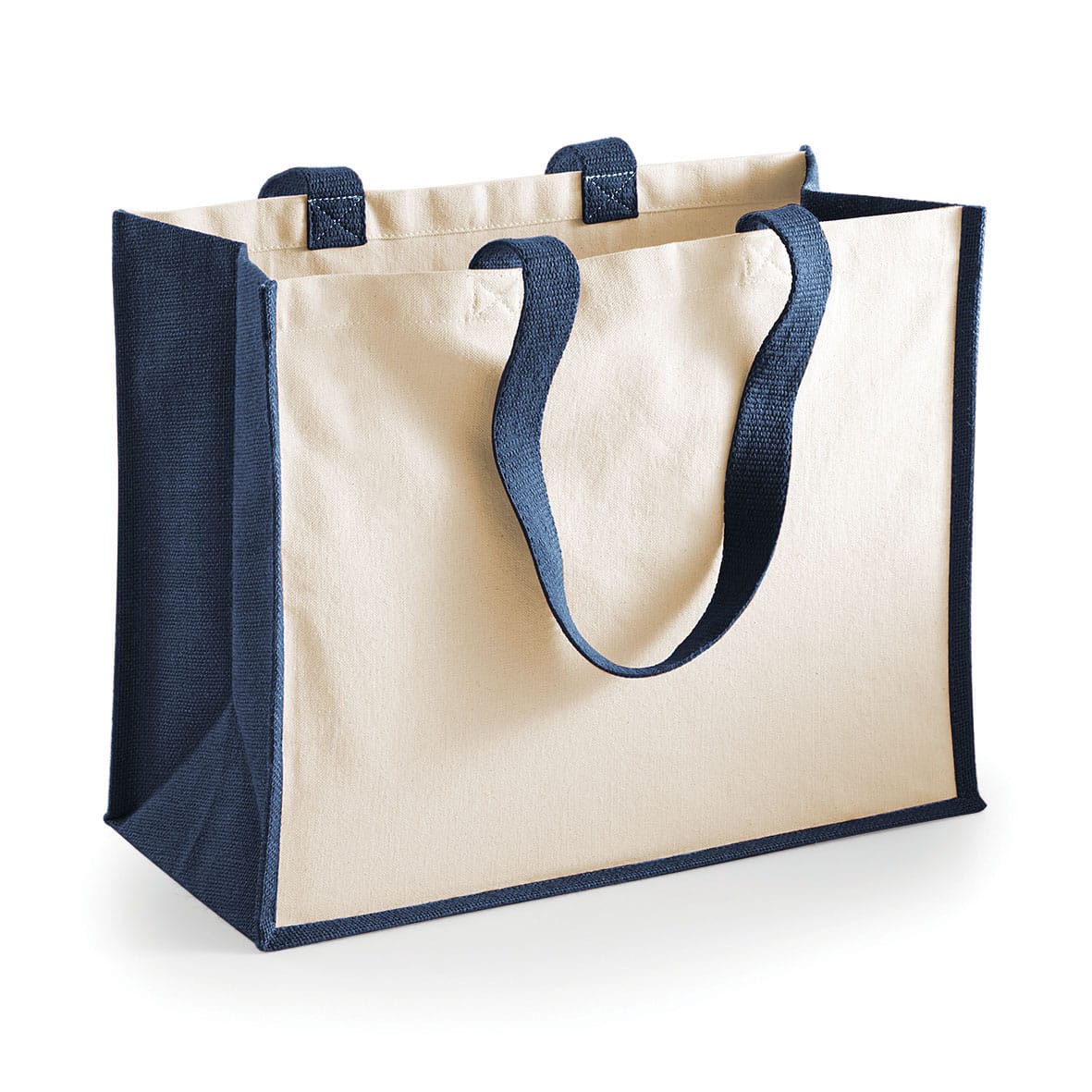 Shopper Bicolore in Juta 42x33x19cm W422 navy
