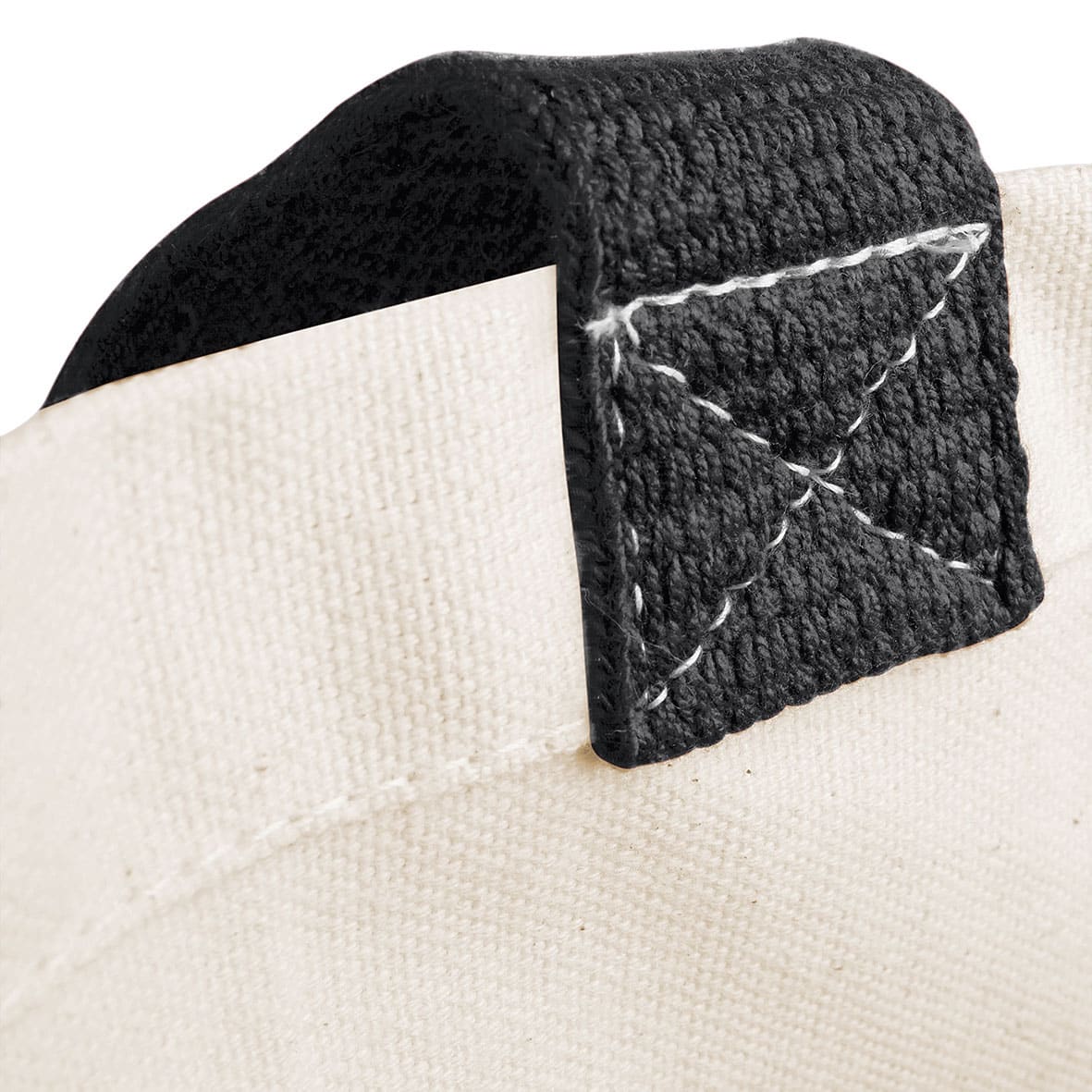 Shopper Bicolore in Juta 42x33x19cm W422 nero cuciture
