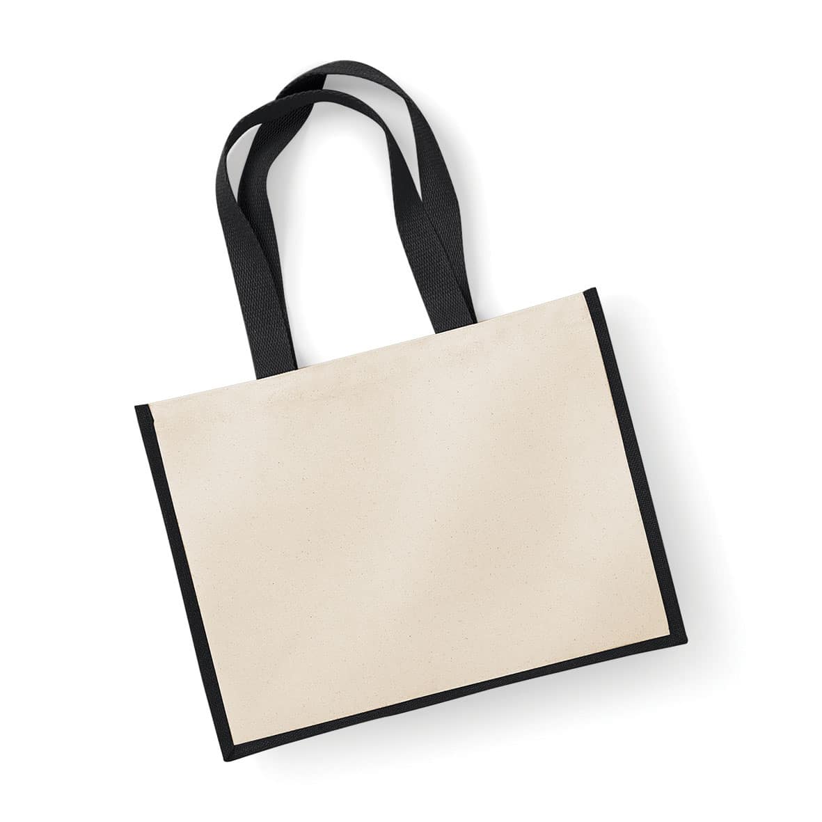 Shopper Bicolore in Juta 42x33x19cm W422 nero flat
