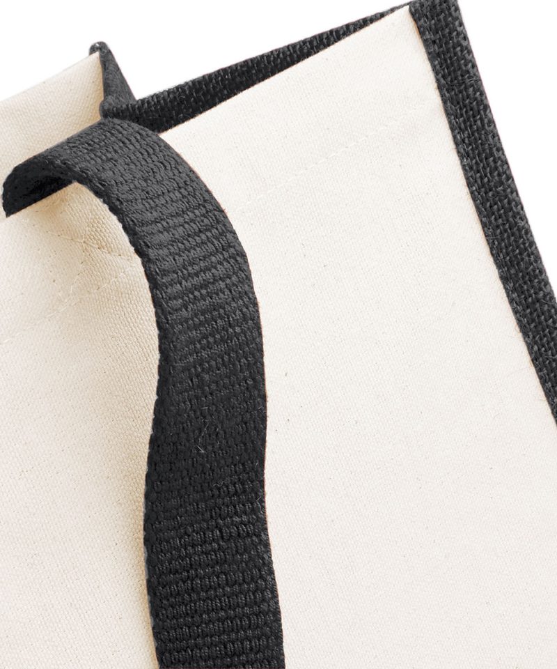 Shopper Bicolore in Juta 42x33x19cm Westford Mill W422 39 Borsa Shopper Bicolore in Juta 42x33x19cm W422 nero manici