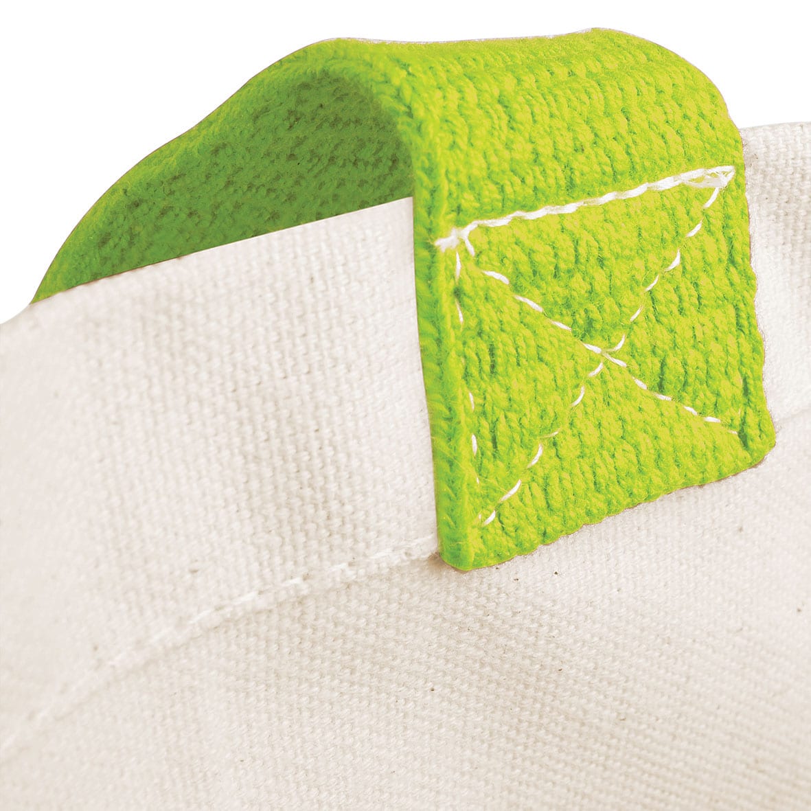 Shopper Bicolore in Juta 42x33x19cm W422 verde cuciture