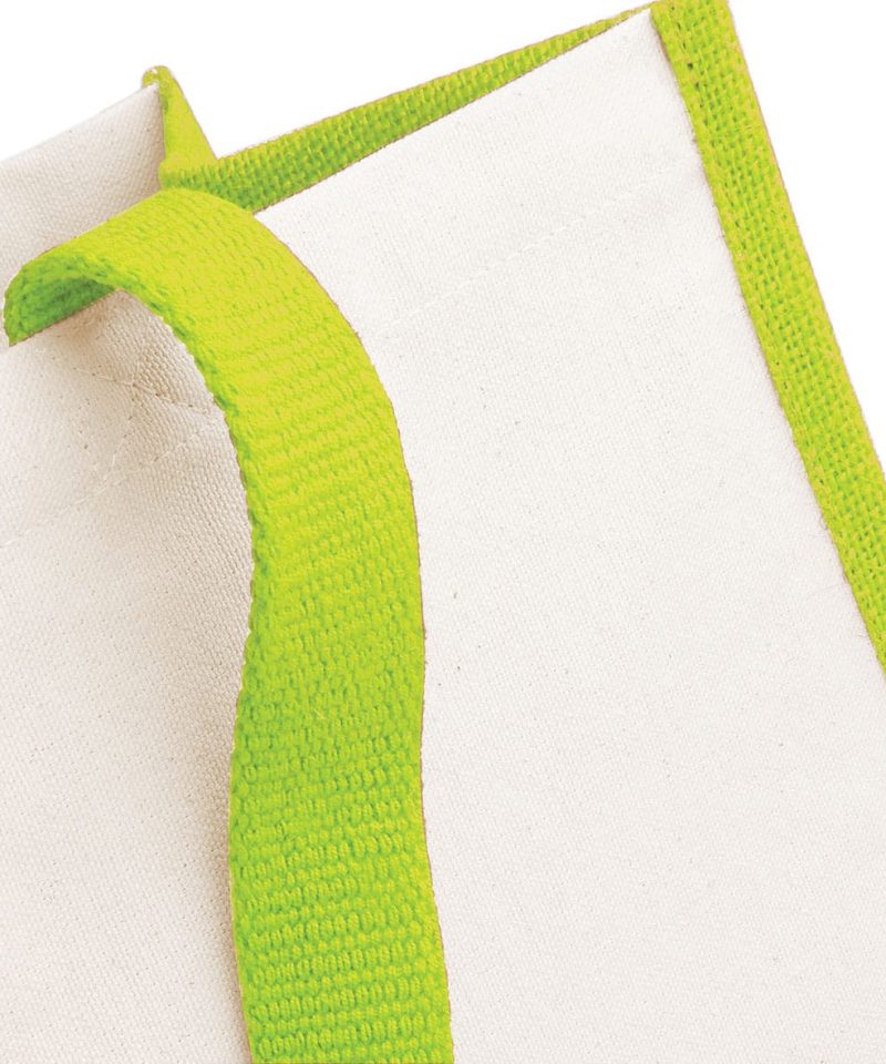 Shopper Bicolore in Juta 42x33x19cm Westford Mill W422 31 Shopper Bicolore in Juta 42x33x19cm W422 verde manici