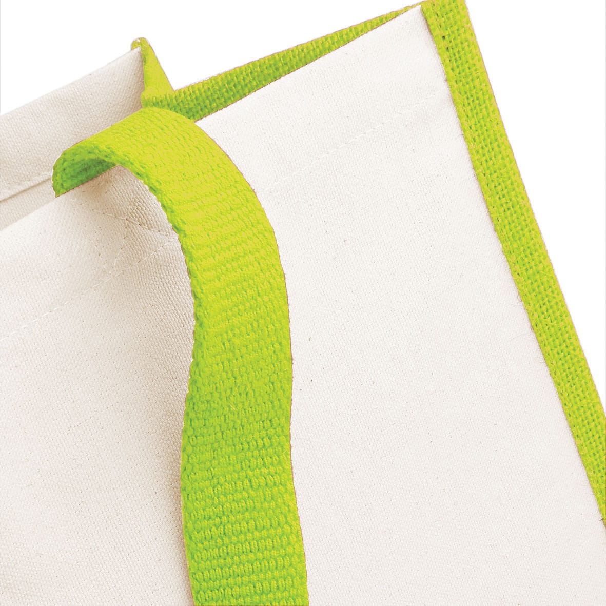 Shopper Bicolore in Juta 42x33x19cm W422 verde manici