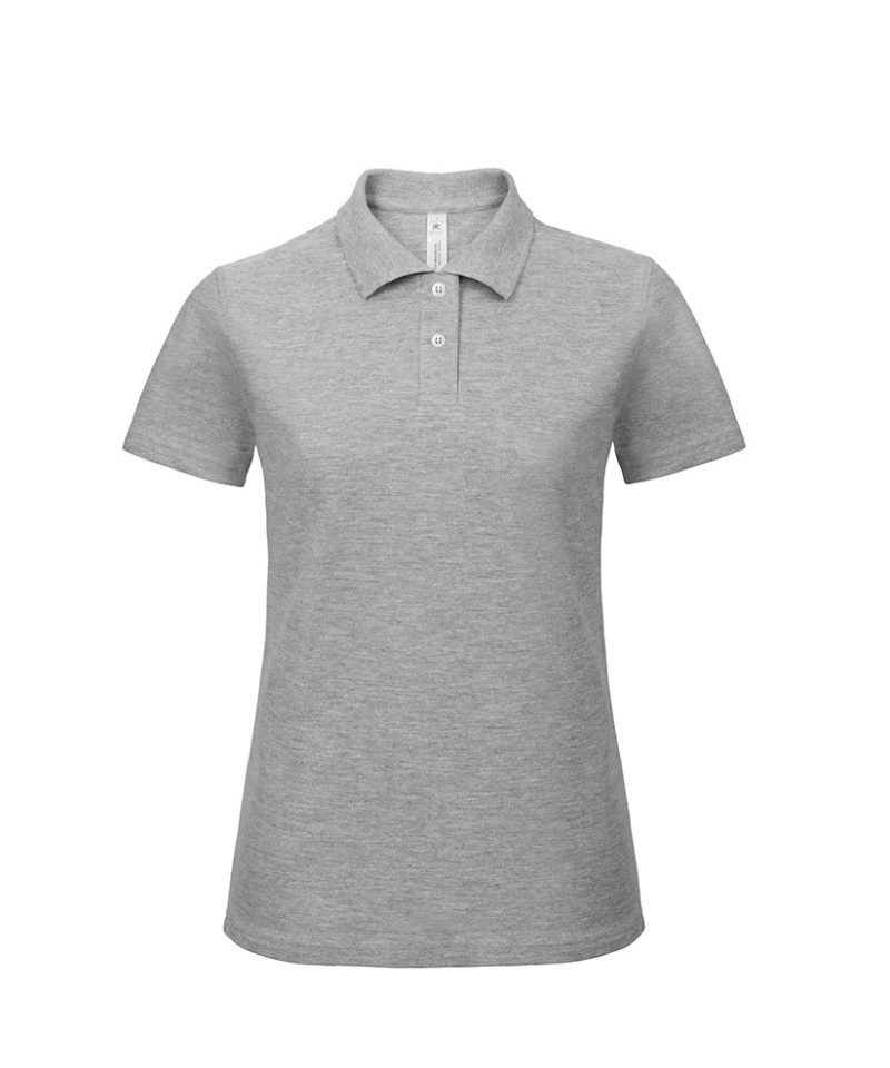 Polo Donna Basic Manica Corta B&C Collection BCPWI11 35 Polo Donna Basic Manica Corta B&C Collection BCPWI11 grigio Melange