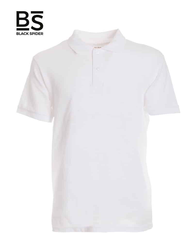 Polo-Manica-Corta-Black-Spider-BSP180-Bianco