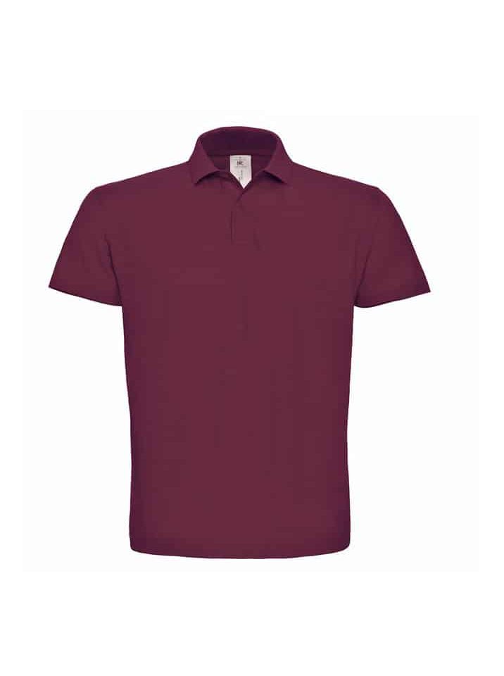Polo Uomo manica Corta B&C BCID001 Bordeaux