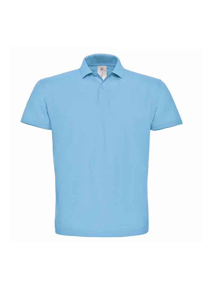 Polo Uomo manica Corta B&C BCID001 azzurro Cielo