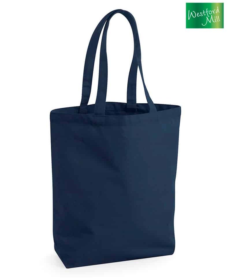 Shopper in Canvas Equo Solidale 39x28x13cm W671 11 Shopper-in-Canvas-Equo-Solidale-Westford-Mill-W671-blu-navy
