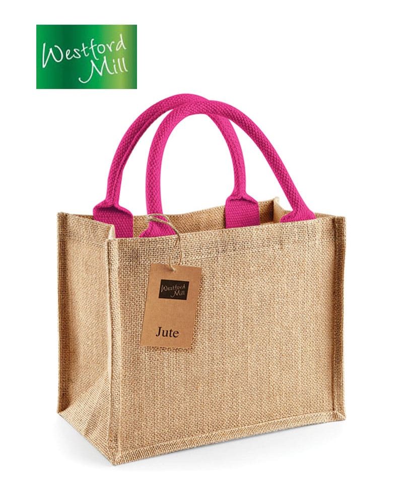 Borsa in Juta Mini Westford Mill 26x22x14cm W412 naturale fucsia