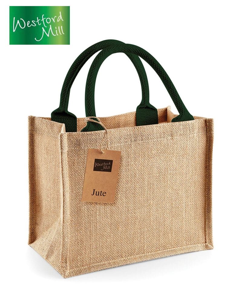 Borsa in Juta Mini Westford Mill 26x22x14cm W412 18 Borsa in Juta Mini Westford Mill 26x22x14cm W412 naturale verde