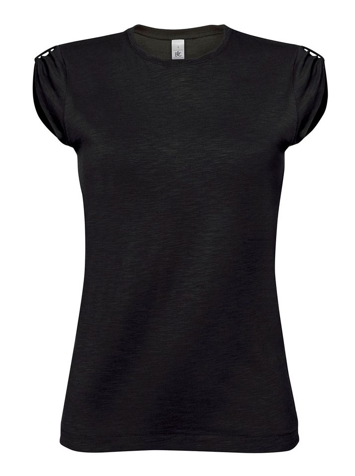 T-shirt Donna Fiammata B&C Collection BCTW030 nero