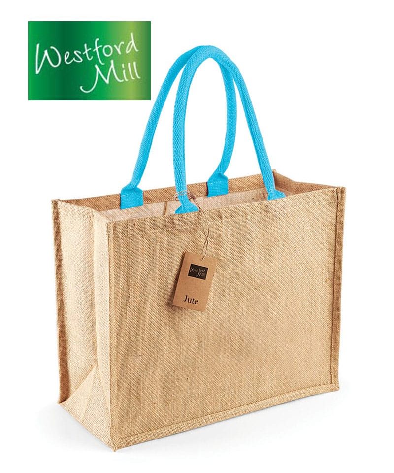 shopper-in-juta-naturale-manici-colorati-westfordmill-w407-azzurroshopper-in-juta-naturale-manici-colorati-westfordmill-w407-azzurro