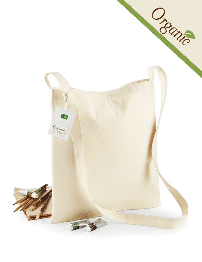 Shopper a tracolla in Cotone Organico Westford Mill W187, borse personalizzate in cotone organico