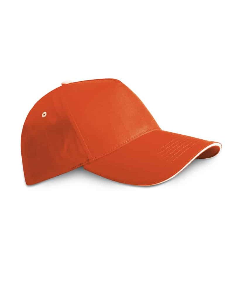 Cappellino-Baseball-5-pannelli-pesante-K18043-arancione