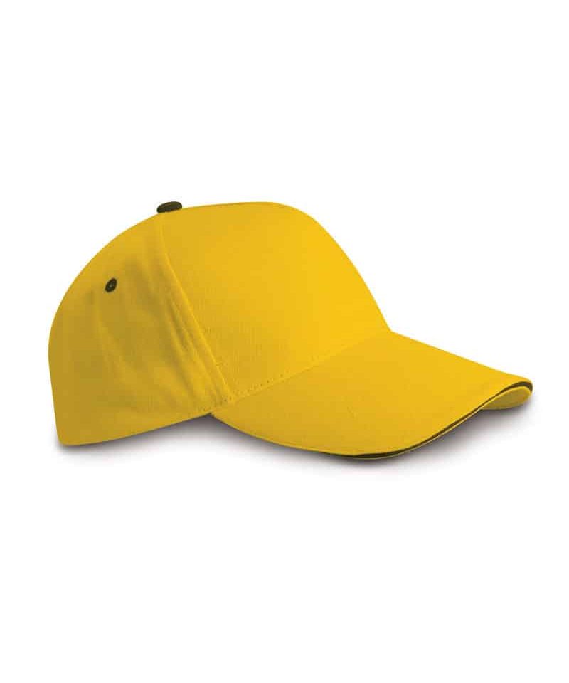 Cappellino-Baseball-5-pannelli-pesante-K18043-giallo