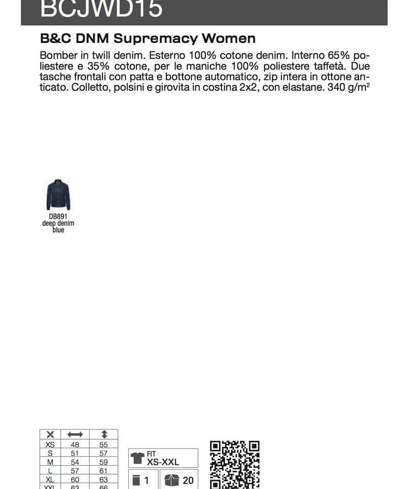 Giacca jeans donna BC Collection BCJWD15 5 Giacca in Jeans Donna BCJWD15 Scheda Tecnica