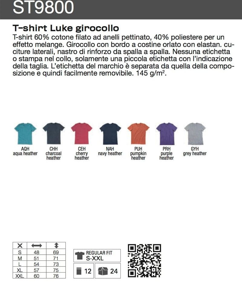 T-shirt uomo girocollo Slub LUKE Stedman ST9800 17 T-shirt-Personalizzate-Uomo-Manica-Corta-Stedman-ST9800-Slub-Girocollo-scheda-tecnica