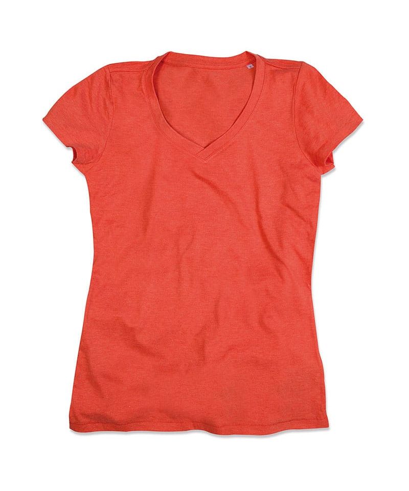 T-shirt donna manica corta collo V Melange Stedman ST9910 17 Tshirt-personalizzate-donna-moda-collo-V-ST9910-arancione