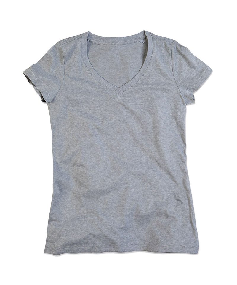 T-shirt donna manica corta collo V Melange Stedman ST9910 12 Tshirt-personalizzate-donna-moda-collo-V-ST9910-grigio-melange