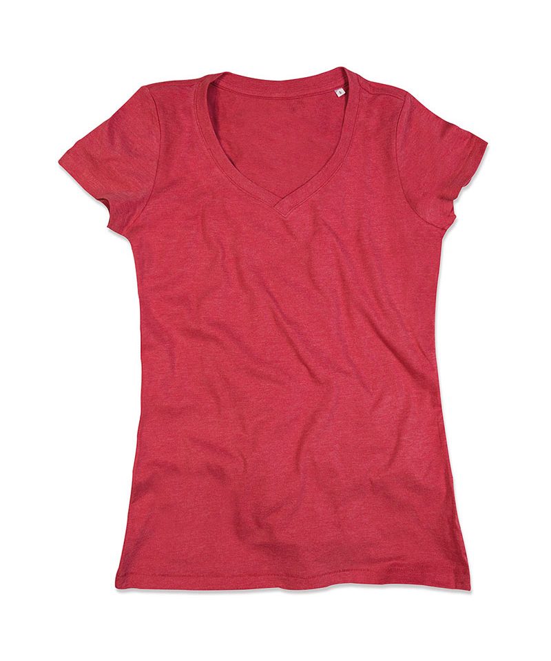 T-shirt donna manica corta collo V Melange Stedman ST9910 13 Tshirt-personalizzate-donna-moda-collo-V-ST9910-rosso